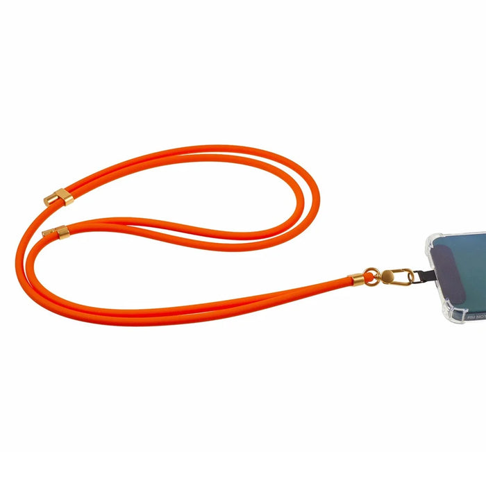 150cm Silicone Phone Lanyard Adjustable Neck Strap with Tether Tab - Red - 4