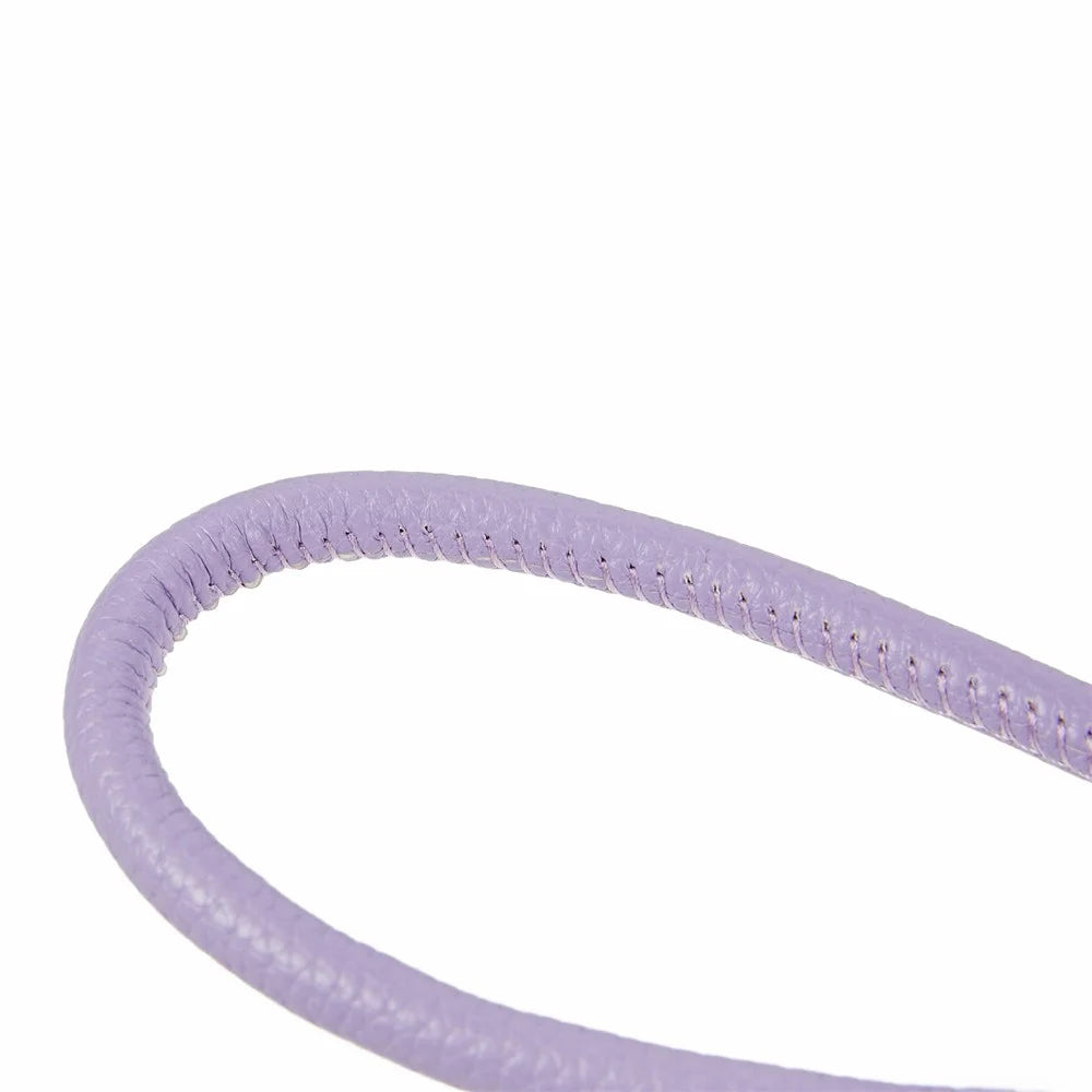PU Leather Phone Lanyard Strap Wrist Chain Metal Clasp Detachable for Smartphone Accessories - Purple - 5