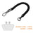 Retractable Phone Lanyard Universal Stretchy Wrist Strap with 2 Transparent Tether Patch - Black with 2 Transparent Tether Patch - 3