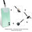 Retractable Phone Lanyard Universal Stretchy Wrist Strap with 2 Transparent Tether Patch - Black with 2 Transparent Tether Patch - 4