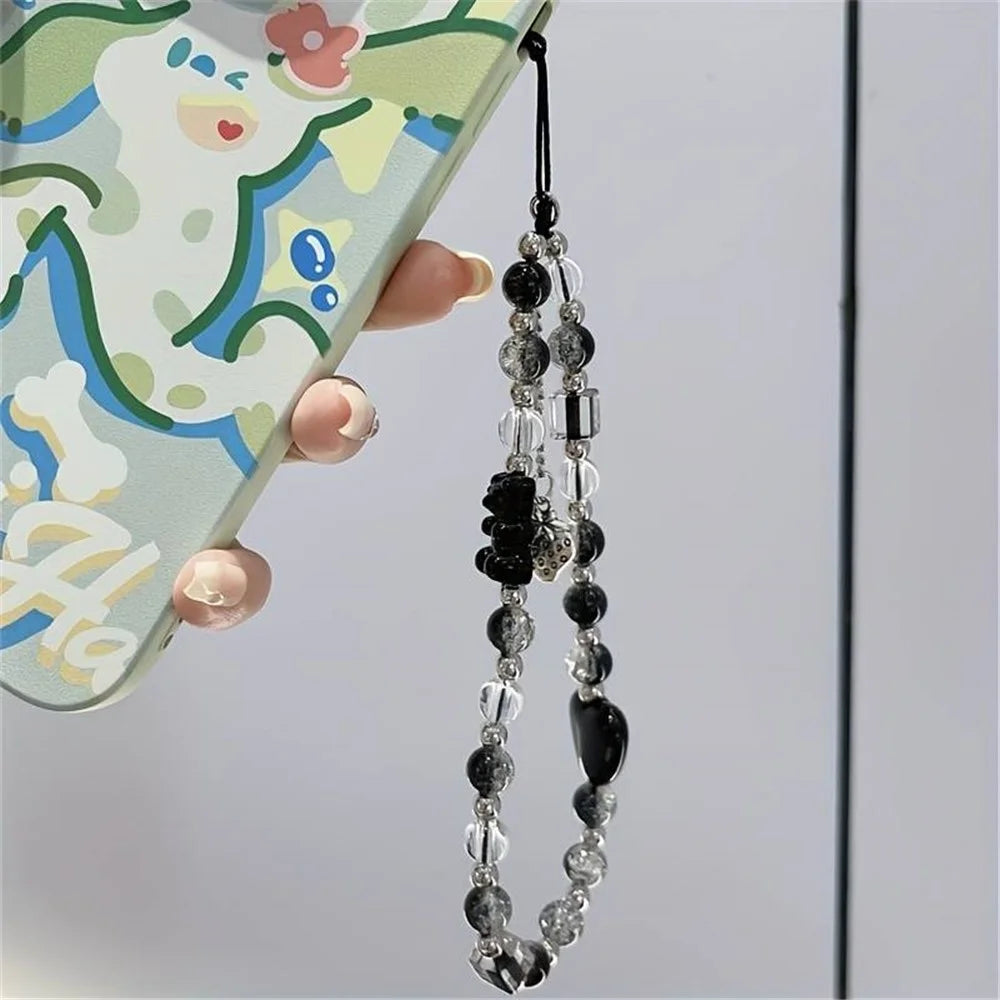 Phone Case Strap Bear Heart Design Strawberry Charm Bracelet Lanyard Multi-Scene Use - 3