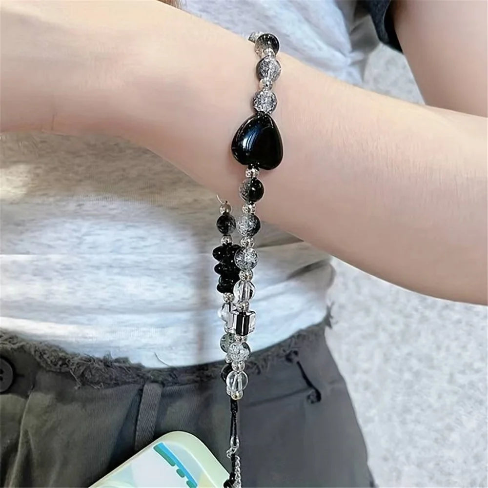 Phone Case Strap Bear Heart Design Strawberry Charm Bracelet Lanyard Multi-Scene Use - 5