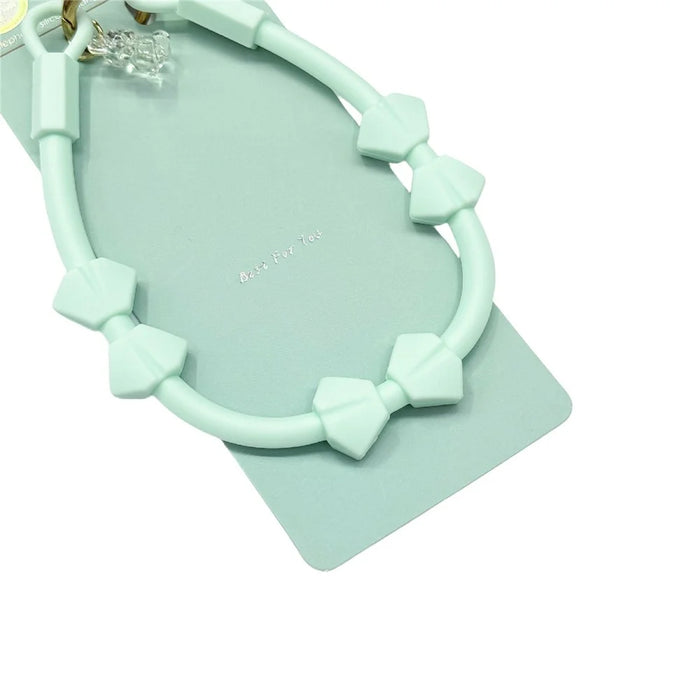 Silicone Butterfly Wrist Strap with Tether Tabs Cell Phone Cases Lanyard - Light Cyan - 3