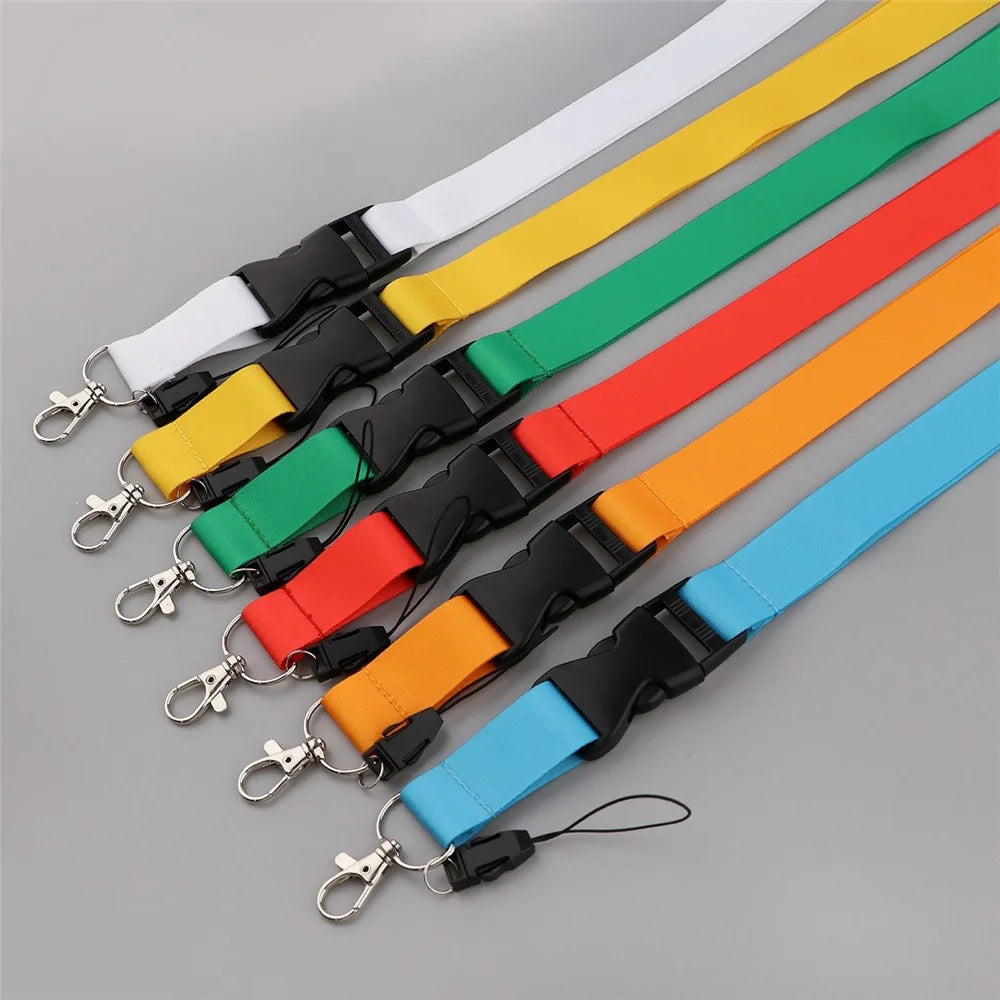 YZ681 Solid Color Polyester Phone Lanyard Carrying Strap with Buckle -  YZ681-5 - 2