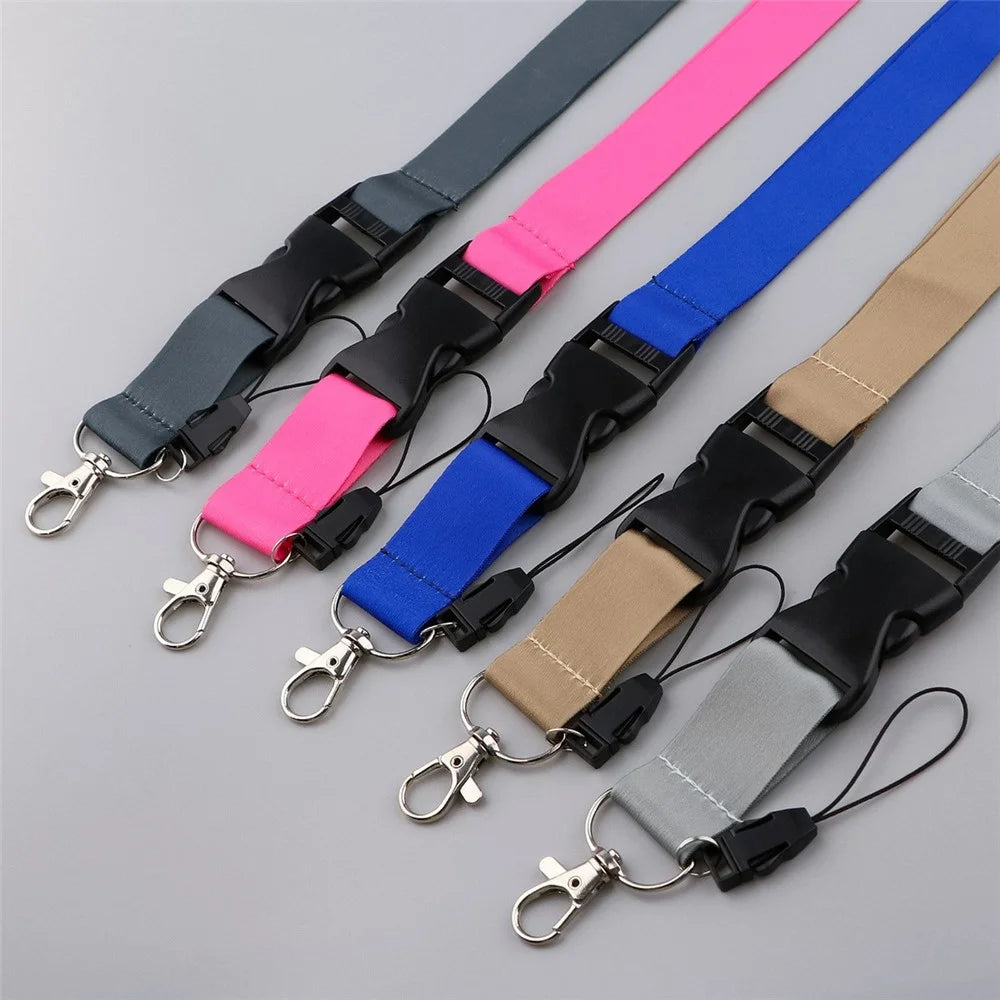 YZ681 Solid Color Polyester Phone Lanyard Carrying Strap with Buckle -  YZ681-5 - 3