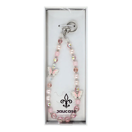 JAUCASE AJ032 Crystal Beaded Phone Chain with Tether Tabs Butterfly Design Lanyard 30cm Length - 2