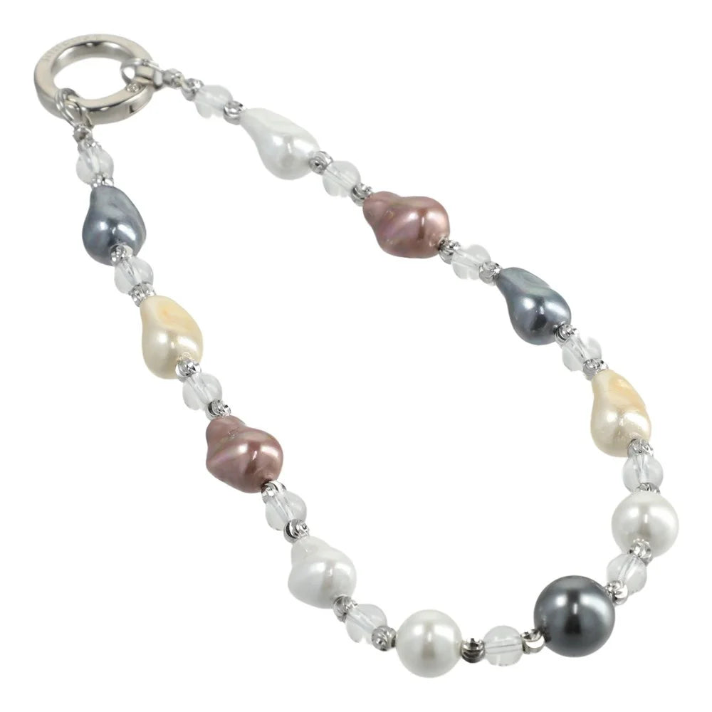 JAUCASE XA018 Baroque Pearl Phone Chain with Tether Tabs Stylish Portable Lanyard 30cm Length - 1
