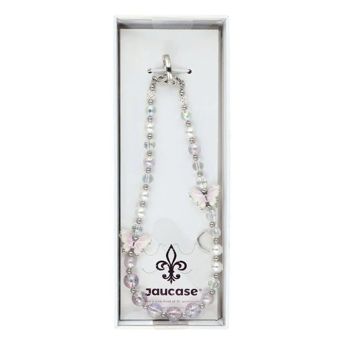 JAUCASE AJ033 Crystal Butterfly Phone Chain with Tether Tabs Colorful Beads Strap 30cm Length - 2