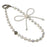 JAUCASE AJ029 White Bow Series Phone Chain with Tether Tabs Crystal Pearl Beads Strap 30cm Length - 1