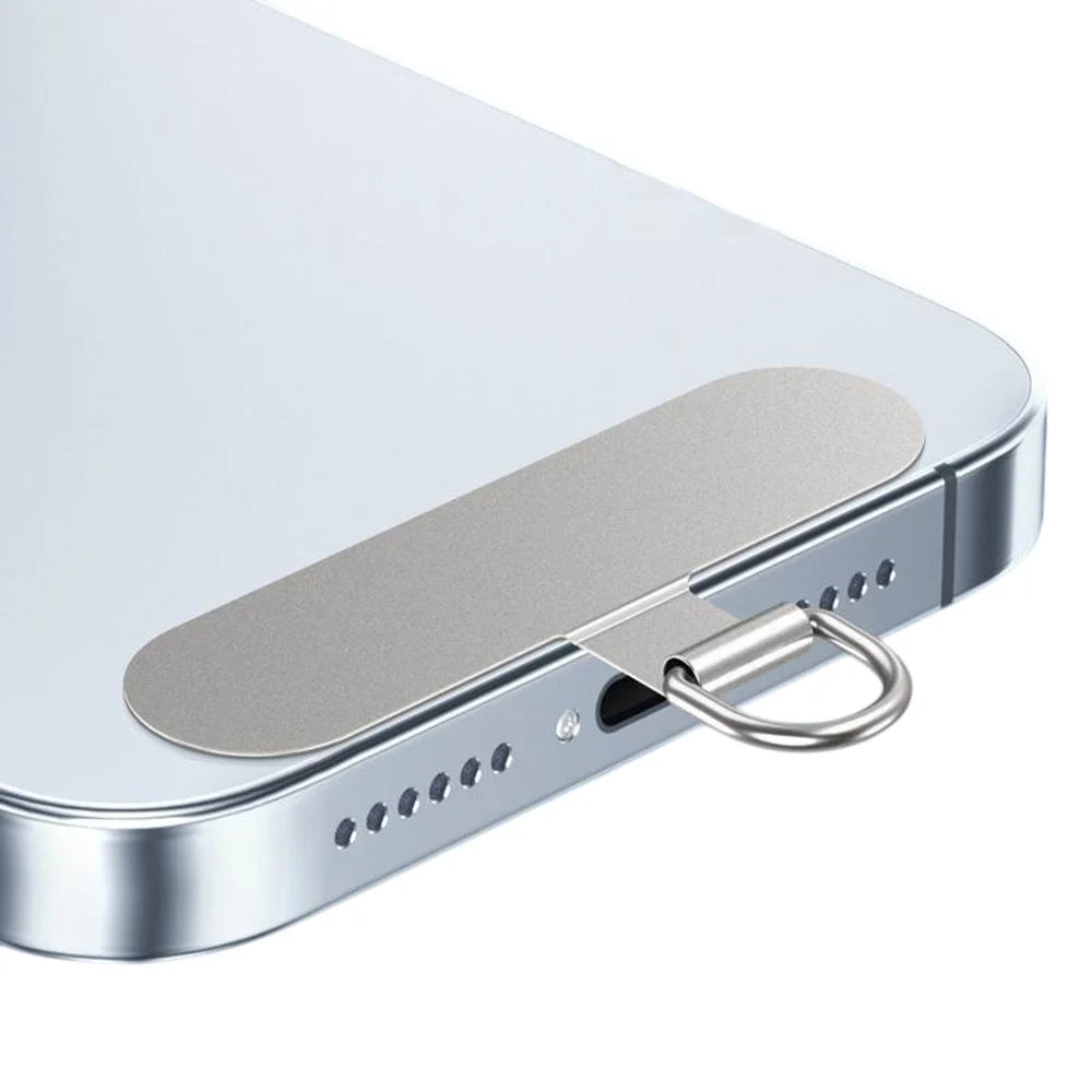 Stainless Steel Metal Phone Tether Tabs for Phone Cases, Lanyard Patch Ultra Thin Design - Steel Color - 1