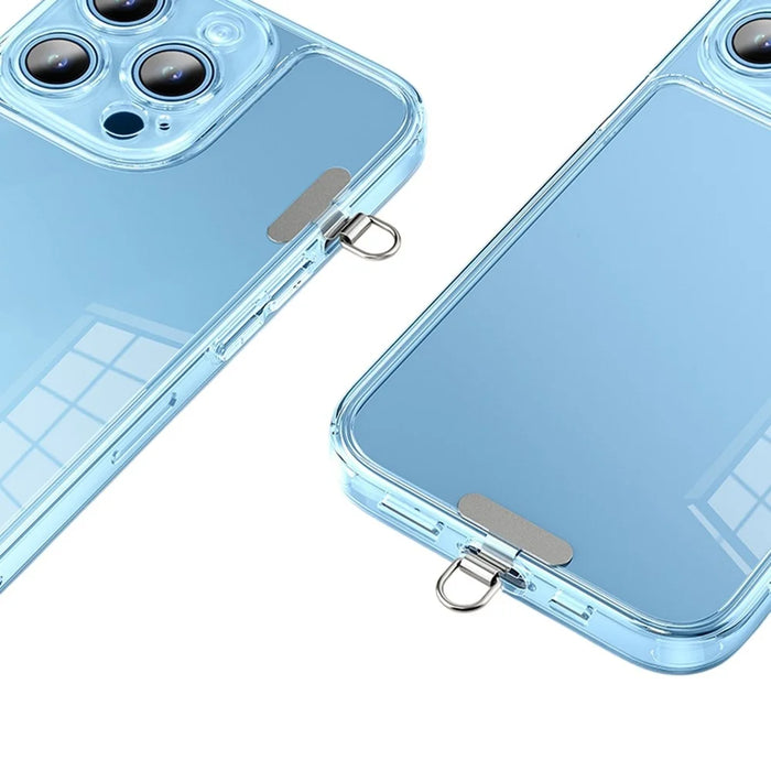 Mini Phone Case Tether Tabs Ultra Thin Metal Phone Lanyard Patch for Silent Hole / Charging Port - 1