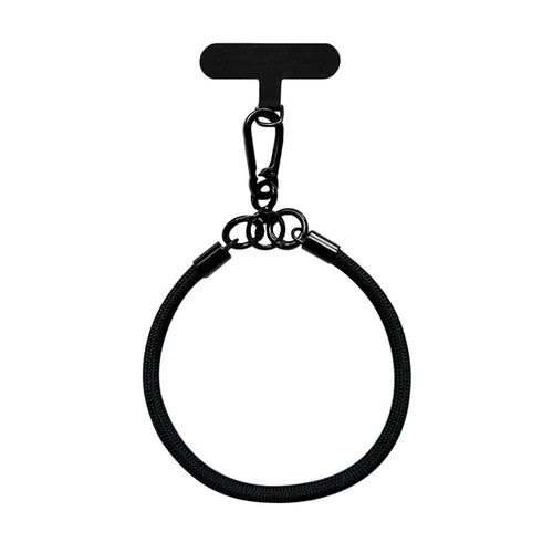Phone Wrist Strap Short Braided Lanyard Detachable Anti-Lost Hanging Chain for Men / Women - Black - 1