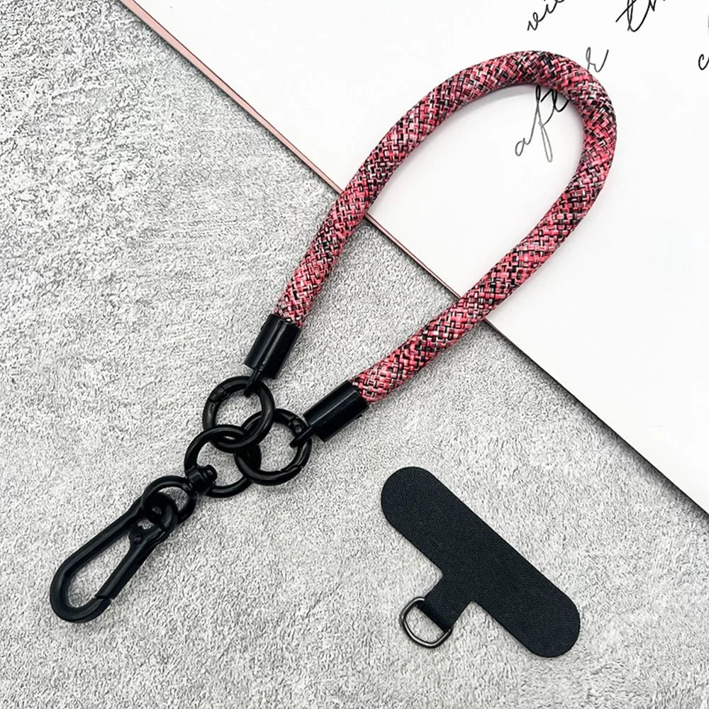 Phone Wrist Strap Short Braided Lanyard Detachable Anti-Lost Hanging Chain for Men / Women - Black - 4