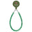 YISIXICI SJL0004 Green Strawberry Crystal Charm Bracelet 8mm Round Bead Phone Wrist Lanyard - 1