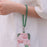 YISIXICI SJL0004 Green Strawberry Crystal Charm Bracelet 8mm Round Bead Phone Wrist Lanyard - 3