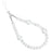 YISIXICI SJL0005 White Crystal Charm Bracelet Heart Design 8mm Round Bead Phone Wrist Lanyard - 2