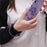 YISIXICI SJL0007 Amethyst Charm Bracelet Heart Design 8mm Round Bead Phone Wrist Lanyard - 5