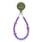 YISIXICI SJL0008 Phone Charms Hand Strap 8mm Round Bead Amethyst Fluorite Flower Design Lanyard - 1