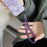 YISIXICI SJL0008 Phone Charms Hand Strap 8mm Round Bead Amethyst Fluorite Flower Design Lanyard - 3