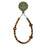 YISIXICI SJL0016 8mm Polygonal Bead Bracelet Heart Design Tiger Eye Stone Phone Charm Wrist Lanyard - 1