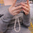 YISIXICI SJL0020 8mm Profiled Pearl Charm Bracelet Phone Chain Wrist Lanyard for Smartphone - 4