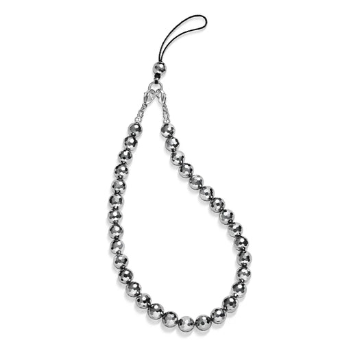 YISIXICI SJL0025 8mm Beaded Bracelet Terahertz Stone Phone Charm Strap Wrist Lanyard - 2