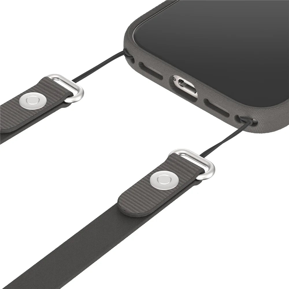 Quick Release Phone Lanyard Compatible with iPhone 17 Case Detachable Magnetic Buckle Neck Strap - Black - 2