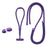 3 in 1 Phone Lanyard Threaded 150cm Adjustable Nylon Crossbody Strap Wrist Strap with Tether Tab - Dark Purple - 1