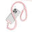 Crossbody Phone Lanyard with Patch 150cm Adjustable Nylon Anti Theft Neck Strap - Light Pink - 2