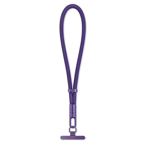 30cm Upgraded Phone Wrist Strap Self Locking Anti Drop Lanyard with Stainless Steel Tether Tab for Mobile Phone - Dark Purple - 1