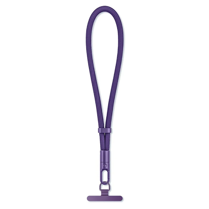 30cm Upgraded Phone Wrist Strap Self Locking Anti Drop Lanyard with Stainless Steel Tether Tab for Mobile Phone - Dark Purple - 1