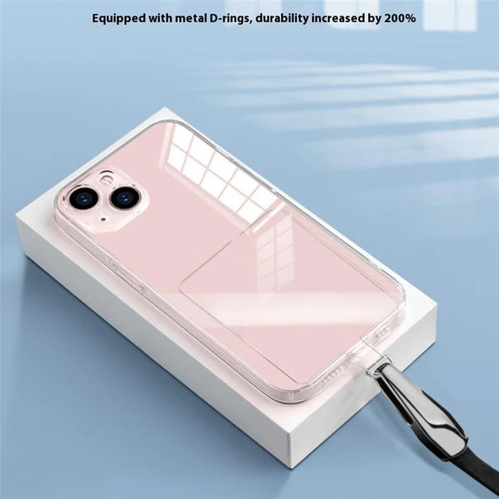 55 x 90mm Clear TPU Phone Tether Tab for Phone Case Ultra Thin Cellphone Lanyard Patch with D Ring Buckle - 5