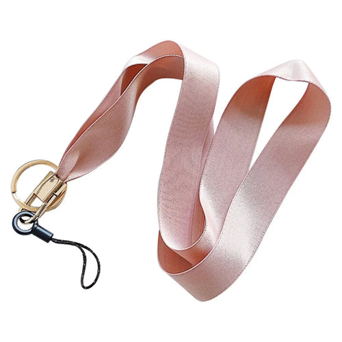 Cell Phone Lanyard Keychain Lanyard Neck Strap Nurse Lanyard for Phone Case and Keys - Silk Ribbon / Pink - 1