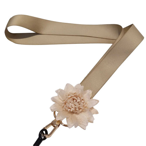 Cell Phone Lanyard Neck Strap Flower Decor Universal Lanyard Anti-lost Necklace Cord - Khaki - 1