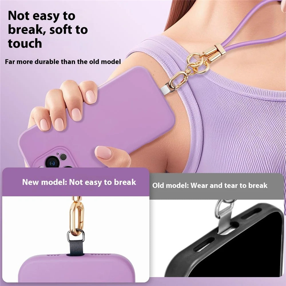 22.5cm Silicone Phone Lanyard Short Adjustable Wrist Strap with Anti-Theft Lock / Tether Tab - Grass Green - 3
