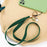 Cell Phone Lanyard Universal Neck Strap Ball Pendant Braided Chain Holder - Green - 2