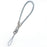30cm Short Phone Lanyard Square Crystal Silver Connector Cell Phone Wrist Straps with Quick Release Clasp - Silver White - 1