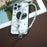 30cm Short Phone Lanyard Square Crystal Silver Connector Cell Phone Wrist Straps with Quick Release Clasp - Silver White - 2