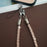 30cm Short Phone Lanyard Square Crystal Silver Connector Cell Phone Wrist Straps with Quick Release Clasp - Silver White - 4