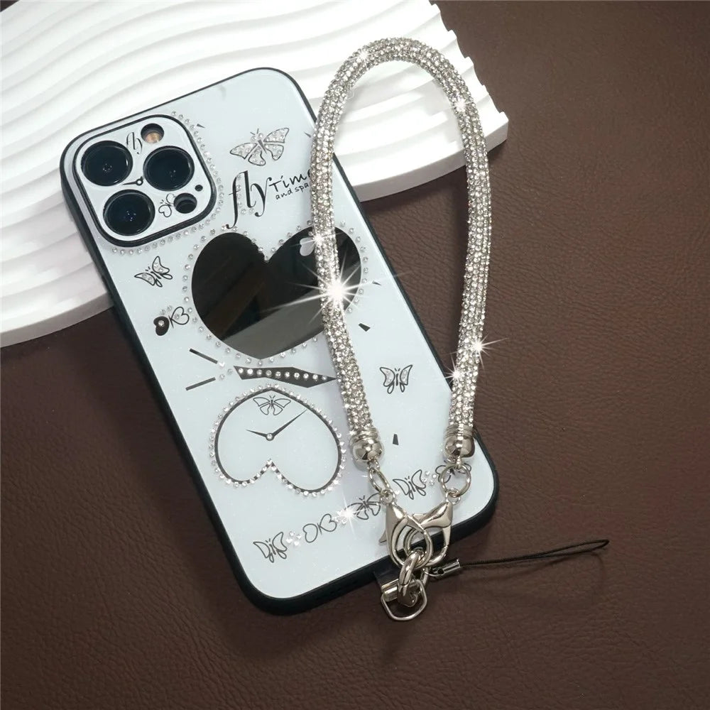 30cm Short Phone Wrist Strap Bling Crystal Lanyard Rhinestone Cell Phone Chain - Multi-color - 2