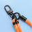 1.5m Adjustable Phone Lanyard with Tether Tab Crossbody Neck Strap Long Nylon Rope, 8mm Diameter - White / Orange X Pattern - 3