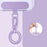 Phone Lanyard Tether Tab 360° Rotating Anti-tangling Detachable Ring Hook Stainless Steel Patch Strap Connector - Round Ring Holder / Lilac Purple - 1