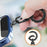 Phone Lanyard Tether Tab 360° Rotating Anti-tangling Detachable Ring Hook Stainless Steel Patch Strap Connector - Round Ring Holder / Lilac Purple - 3