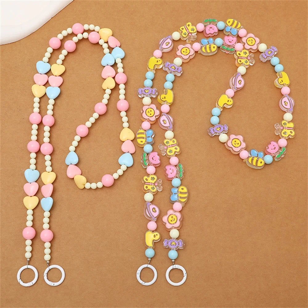 122cm Colorful Beaded Phone Lanyard Crossbody Long Strap with Cartoon Charms for Phone Case  /  Bag - 2