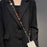 120cm Phone Lanyard Beaded Chain Strap Vintage Crossbody Mobile Phone Necklace Rope with Tether Tab - Black Beads / Grid Squares - 2