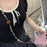 120cm Vintage Phone Lanyard Beaded Strap Crossbody Phone Chain Bag Strap with Tether Tab - Leopard - 2