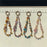 A1171 30cm Phone Strap Crystal Beaded Chain Charm Spring Hook Mobile Phone Lanyard with Removable Blank White Card - Brown - 5