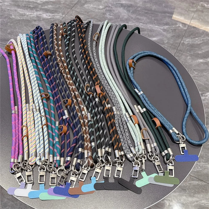 150cm Adjustable Crossbody Phone Lanyard Thicken Woven Nylon Neck Strap with Tether Tab - Style 1 - 6