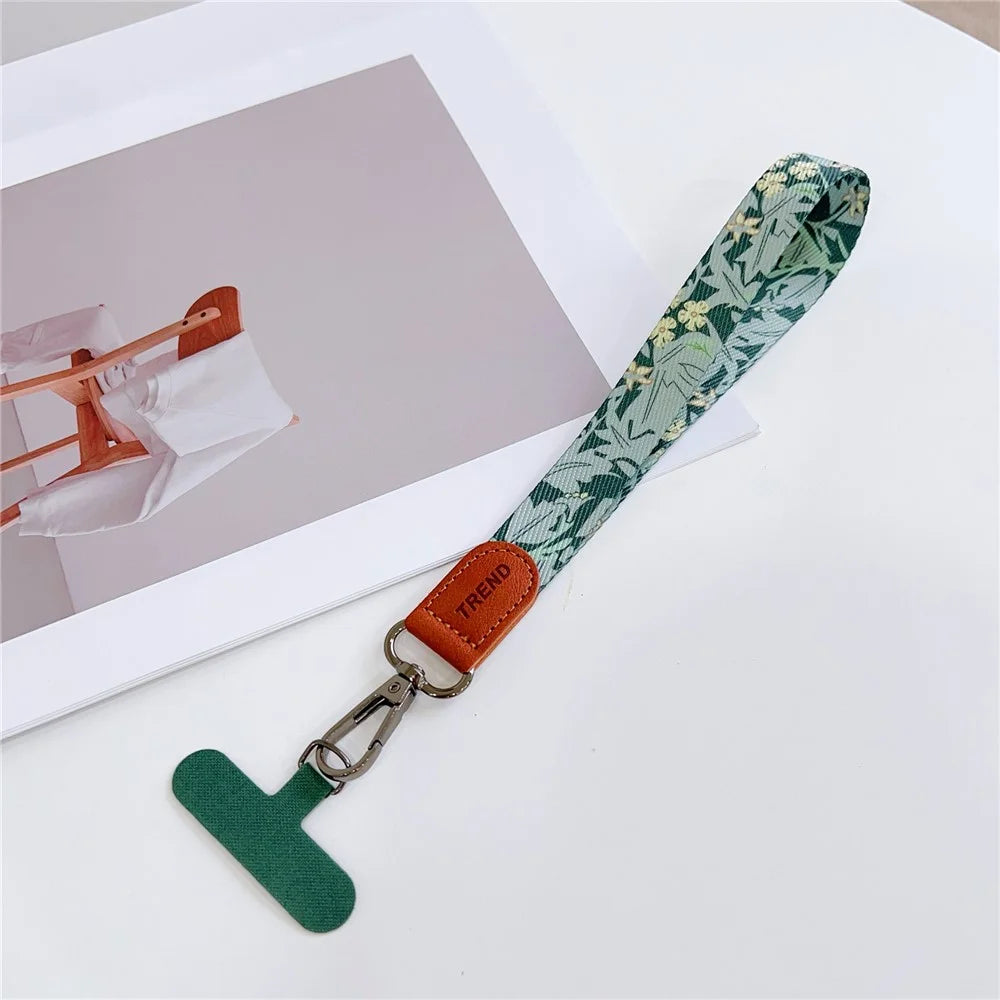 15cm Vintage Phone Short Lanyard Nylon Wrist Strap with Tether Tab Mobile Accessories - Style 1 - 1