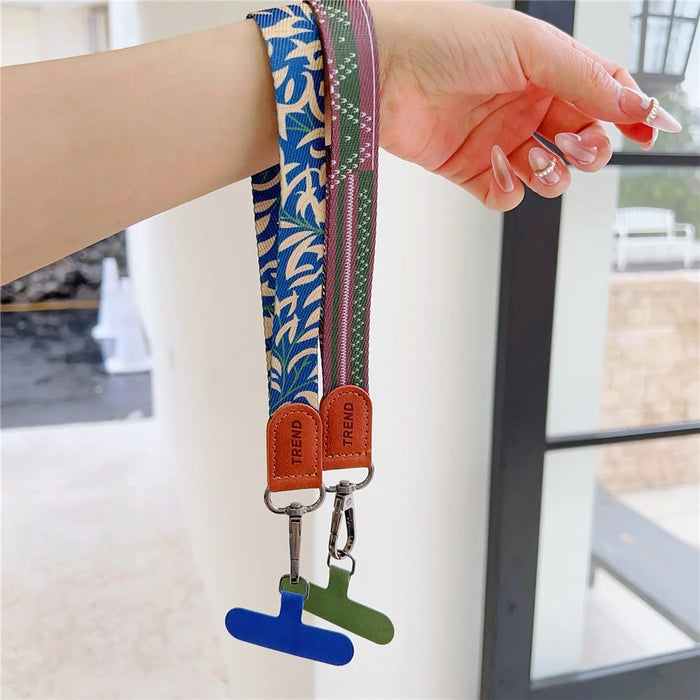 15cm Vintage Phone Short Lanyard Nylon Wrist Strap with Tether Tab Mobile Accessories - Style 1 - 4